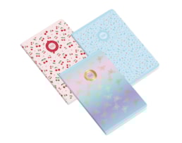 Caderno A4 Agraf. PP, Ambar, 48f./90g, Teem Moonflower, Q