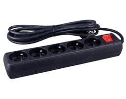 Extensão eléctricas Office, c/interruptor, 5 tom. + cabo 5m