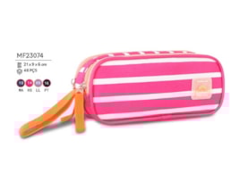 Bolsa p/ Lápis Clio, Duplo,  MF23074, 21X9X6 cm, Sortido