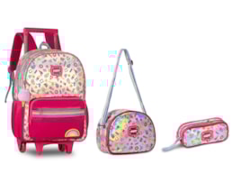 Kit Clio, Mochila Trolley 16" + Lancheira 9"+Bolsa Dupla