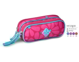 Bolsa p/ Lápis Clio, Duplo,  MF23038, 21X9X6 cm, Sortido