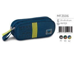 Bolsa p/ Lápis Clio, Duplo,  MF3506, 21X9X6 cm, Sortido