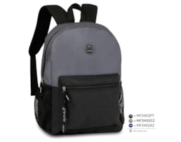 Mochila escolar Clio, 17" MF3452PT, (43X30X13cm), Preta