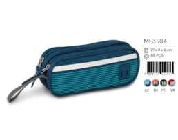 Bolsa p/ Lápis Clio, Duplo,  MF3504, 21X9X6 cm, Sortido