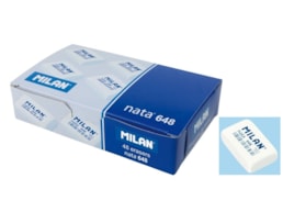 Borracha Milan, branca, CPM648N, Nata, 3,1x1,9x0,9cm, cx. 48