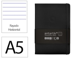 Caderno Notas Antartik, +El, A5, CD. 100f/80g Paut, preto