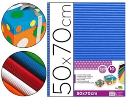 Cartolina Canelada 50x70cm, 320g. azul