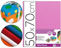 Cartolina Canelada 50x70cm, 320g. rosa