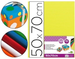 Cartolina Canelada 50x70cm, 320g. amarelo