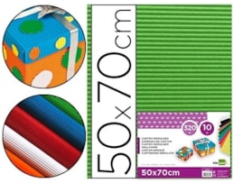 Cartolina Canelada 50x70cm, 320g. verde