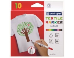 Marcador Centropen Ergo Textil ref.2739, c/10 Cores