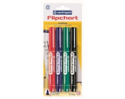 Marcador Centropen Flipchart,  Ref.8550, Bl. cartão c/4