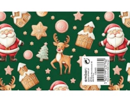 Papel Fantasia Ambar 70x100 Natal, C. Christmas, C30/415 25F