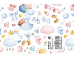Papel Fantasia Ambar 70x100, Inf., Baby Shower, C10/365, 25F