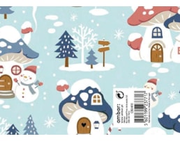 Papel Fantasia Ambar 70x100 Natal, Snowfolk, C30/410 25Fls
