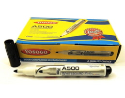 Marcador Yosogo, Quad. Branco Ref.A500, (2,5mm), Preto