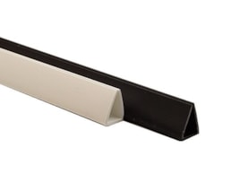 Baguetes Plástica 297X20mm triangular, Branco