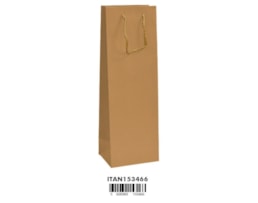 Saco papel Kraft 210g p/Garrafas c/cordão, 12X9X36 cm, kraft