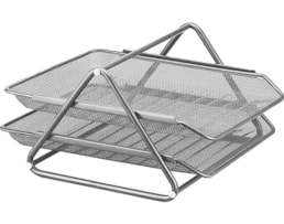 Tabuleiro Rede metal KF00844, C/2 Gavetas p/corresp. cinza