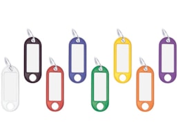 Porta Chaves c/argola e Etiquetas Plástica, Cx. 100 Sortidos