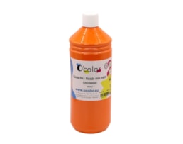 Guache liquido O´color 1000ml, lavável, Laranja-0590
