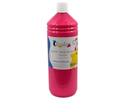 Guache liquido O´color 1000ml, lavável, Rosa escuro-0593