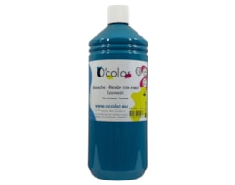 Guache liquido O´color 1000ml, lavável, Turquesa -0598