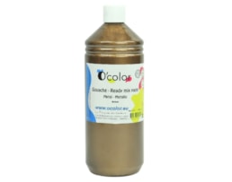 Guache liquido O´color 1000ml, metálizado, bronze-1717