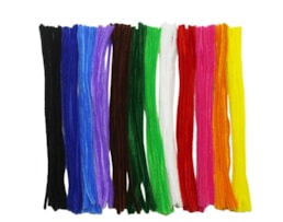 Chenille O`colori 6mmX30Cm, R2130, Bl. c/180 tiras sortidas