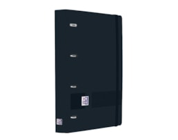 Dossier A4 Oxford, W/E, 4 Arg. c/elástico+recarga, preto