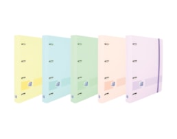 Dossier A4 Oxford, Polyfoam, 4 Arg. c/el.+recarga, C. Pastel