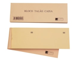 Bloco Talão de caixa, Kruzeiro, 100 Fls. numerados, Amarelo