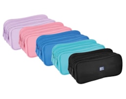 Bolsa p/ Lápis Oxford, Poliester, triplo, 3 fechos