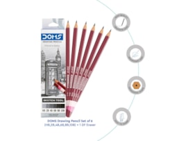 Lápis Gráfite Doms Ref. 80419, Cx. c/6 sortidos