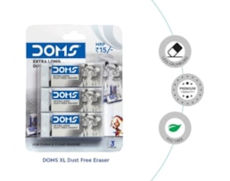 Borrachas Doms, grande, bl. c/3 brancas