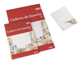 Caderno desenho, colado, A3 120grs. 24Fls