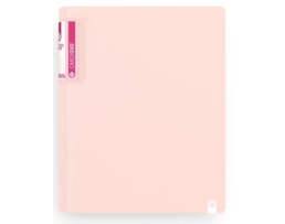 Dossier A4 PP, Foam c/4AX25mm, Lb. curva, Pastel, rosa