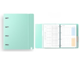 Dossier A4 360 PP Foam, 4 Arg. Soft, c/el.+recarga, Menta P.
