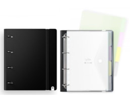 Dossier A4 360 PP Foam, 4 Arg. Style, c/el.+recarga, preto