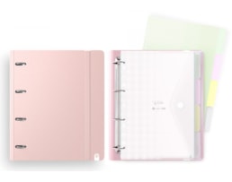 Dossier A4 360 PP Foam, 4 Arg. Soft, c/el.+recarga, Rosa P.