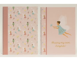 Caderno A5 Ancor, Esp, C/D, 80F/90g, B`Log Fairies, Paut