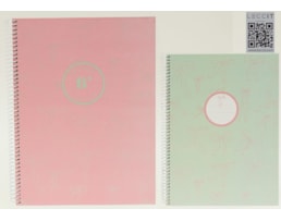 Caderno A4 Ancor Espiral, C/D, 80f.90g, B`Log Laces-26, Quad