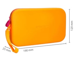 Bolsa escolar, Antartik Tropical, c/190X120X25mm, laranja