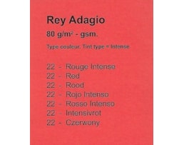 Papel Fotocopia Adagio A4 80g Vermelho Intenso-22, 500Fls