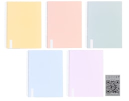 Caderno A4 Ancor Espiral , 80Fls/90g. C/D Emboss Dry, Quad.