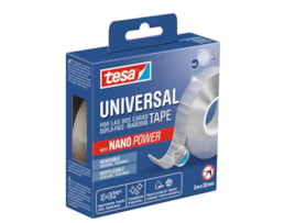 Fita Cola Tesa Dupla 3mx30mm Nano Power Ref.55810, Transp.