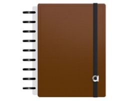 Caderno Ecosmart A5, PU, 100Fls./100g. Castanho
