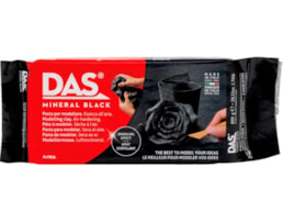 Pasta p/ moldar DAS  mineral, c/ 800g Refª 383000, preta