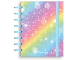 Caderno Ecosmart A5, PP, 100F/100g (60P+20Q+20L) Rainbow