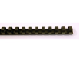 Lombada Plastica Aneis 6mm Pack c/25, Preto